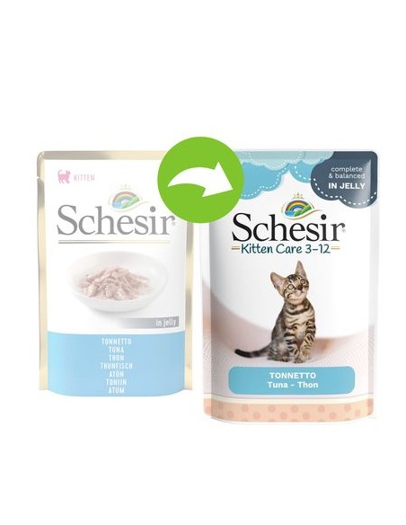 Schesir Cat Kitten tonnetto Jelly gr 85. Cibo Per Cuccioli Di gatto