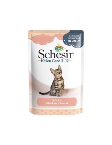 Schesir Cat Busta Kitten Filetti di Pollo Busta gr 85. Cibo per cuccioli di gatto