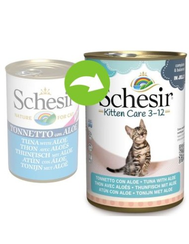 Schesir Kitten Tonnetto con Aloe Gr.140 Cibo Umido per Gattini