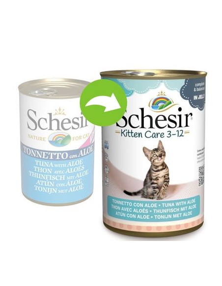 Schesir Kitten Tonnetto con Aloe Gr.140 Cibo Umido per Gattini