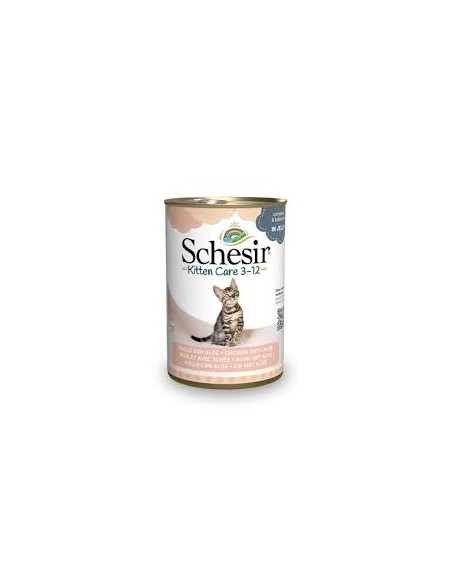 Schesir Kitten Filetti di Pollo con Aloe Gr.140 Cibo Umido per Gattini