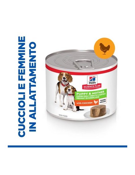 HILL'S Canine tender Mousse Puppy & Mother Pollo gr.200. Puppy