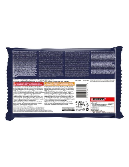 Felix Multipack Ghiottonerie Junior 4 x 85 gr. Cibo per cuccioli di gatto.
