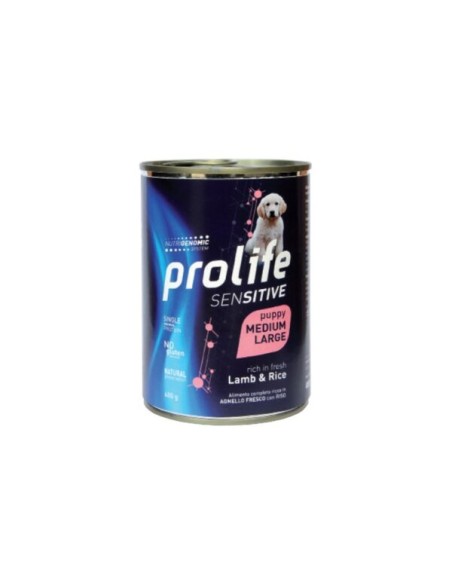Prolife Sensitive Puppy Medium Large Agnello e Riso gr 400. Puppy.