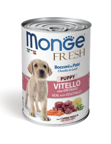 Monge Fresh Puppy Vitello Con Ortaggi gr 400. Puppy.