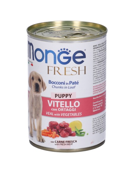 Monge Fresh Puppy Vitello Con Ortaggi gr 400. Puppy.