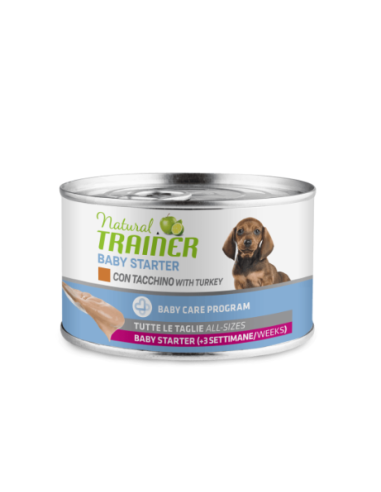 Natural Trainer Baby Starter con Tacchino All Sizes gr.140.Puppy.