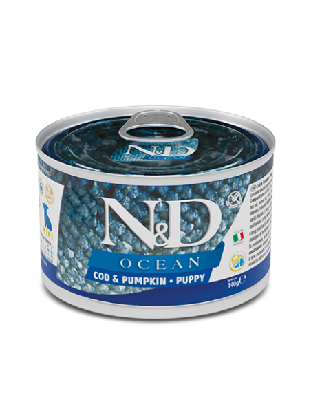 Natural and Delicious Ocean Puppy Merluzzo e Zucca . gr 140. Puppy.