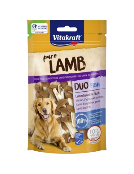 Vitakraft Snack Cane Duo carne di Agnello e Pesce gr.80. Snack per Cani .