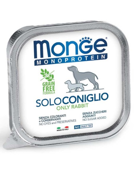 Monge Monoproteico Solo Coniglio gr 150. Cibo Umido per cani