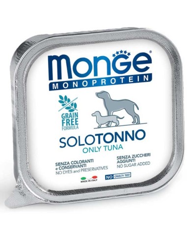 Monge Monoproteico solo Tonno gr 150. Mangime Umido Per cani