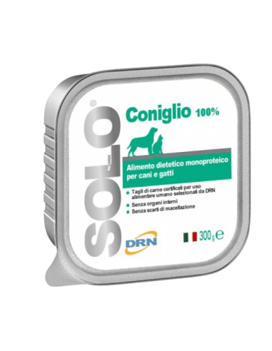 Drn Solo Coniglio Gr.300 Cibo Umido per Cani