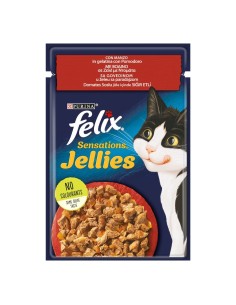 Felix Busta Sensations Jellies Manzo e Pomodoro gr 100. Mangime Per Gatti