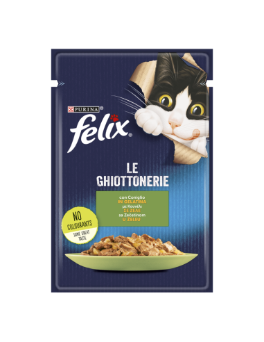 Felix Busta Le Ghiottoniere Con Coniglio in Gelatina Gr 85 Mangime Per Gatti