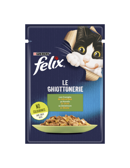 Felix Busta Le Ghiottoniere Con Coniglio in Gelatina Gr 100 Mangime Per Gatti