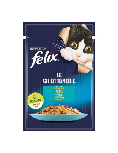 Felix Busta le Ghiottonerie con Tonno in gelatina gr85. Cibo Umido gatti