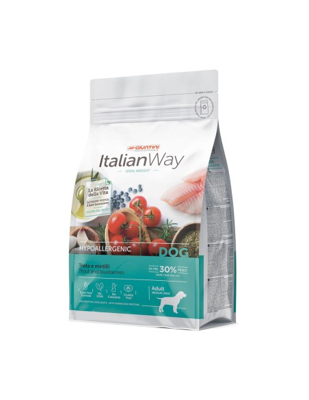 Italian Way medi hypoallergenic ideal weight trota e mirtilli kg.12. Cibo Per Cani