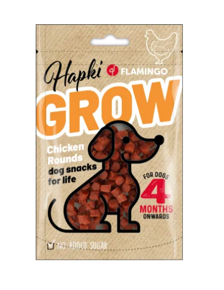 Hapki Grow Rotonde Con Pollo gr 85- Snack Per cani