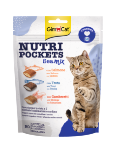 Gimcat Nutri Pockets Sea Mix Gr 150. Snack Per Gatti 2
