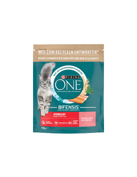 Purina One Cat  Benefis Sterilized Salmone e Frumento gr 800. Cibo Secco Per Gatti