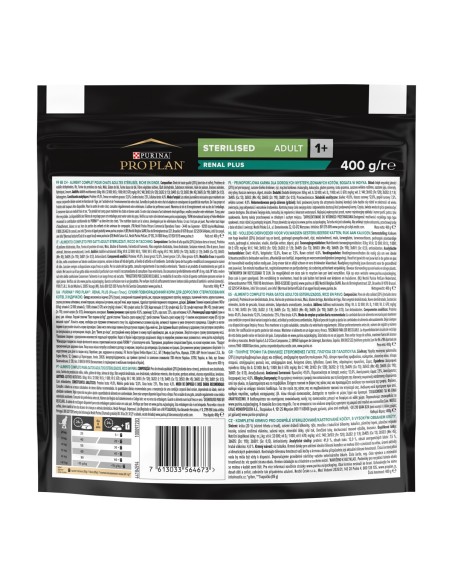 Pro Plan Cat Sterilizzato Tacchino Renal Plus gr 400. Cibo Secco per gatti.