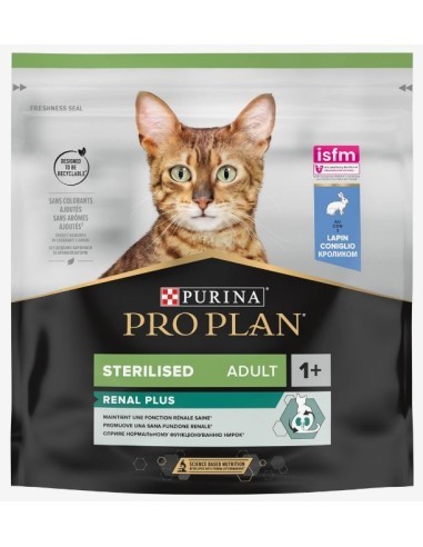 Pro Plan Sterilised Cat Coniglio Renal Plus gr 400. Cibo secco per gatti.