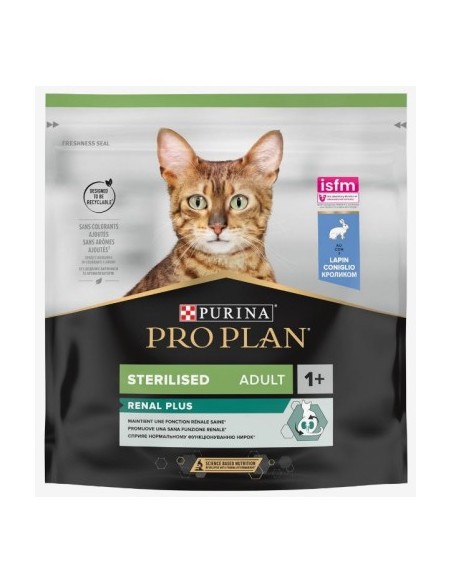 Pro Plan Sterilised Cat Coniglio Renal Plus gr 400. Cibo secco per gatti.