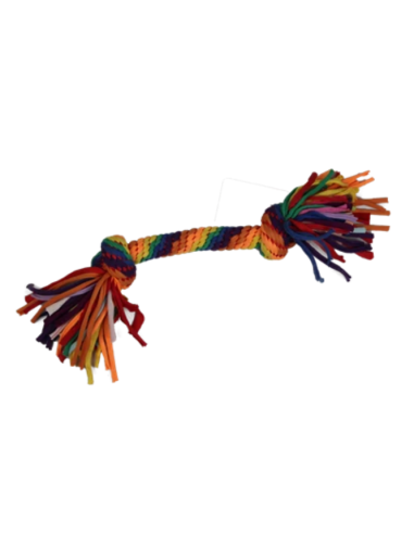 Corda Arcobaleno 2 nodi 46 cm . Giochi Per Cani