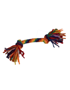 Corda Arcobaleno 2 nodi 46 cm . Giochi Per Cani 2