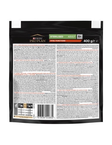Pro Plan Sterlised Vital Function Salmone gr 400. Cibo secco per gatti .