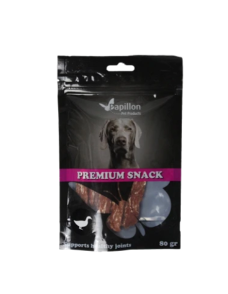 Strisce di anatra premium 80 g. Snack per cani