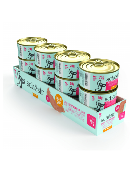 SCHESIR Grill patè Sardine/Aragosta Gr.70. Cibo Umido Per Gatti.
