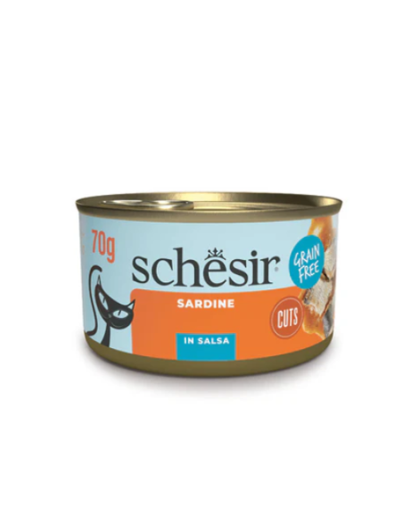 SCHESIR Grill WF Sardine in salsa Gr.70.Cibo Umido Per Gatti-