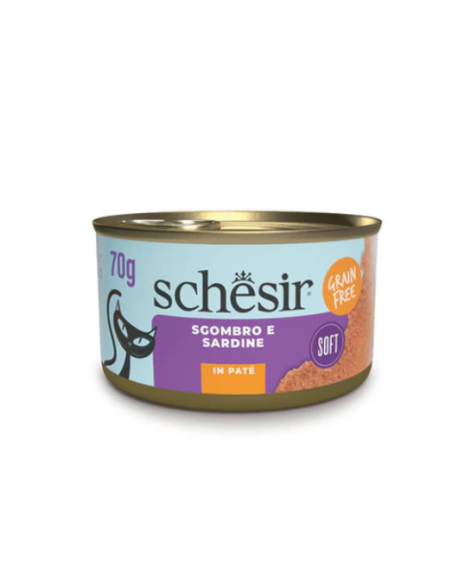 SCHESIR Grill WF Sardine/Sgombro  in patè Gr.70. Cibo Umido Per gatti -