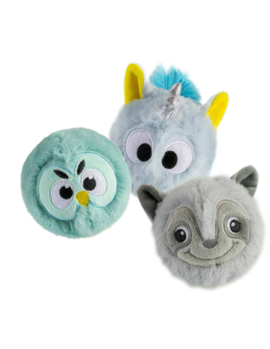 Gimdog Plush Ball Misura Large . vari soggetti. Giochi Per Cani