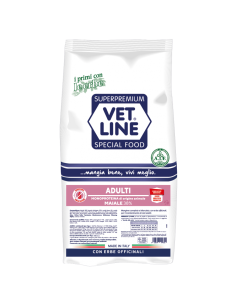 Vet Line Adulti Maiale kg.3.Crocchette per cani.