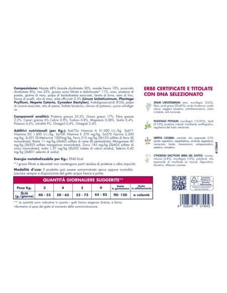Vet Line Prevenzione Gusto Maiale con Prosciutto gr.400.Cibo Secco Per Gatti