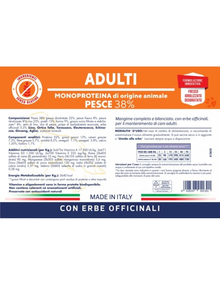 Vet Line Adulti Pesce kg.3. Crocchette per cani .