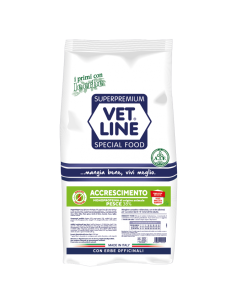 Vet Line Accrescimento Pesce kg.12,5.Crocchette per cani .
