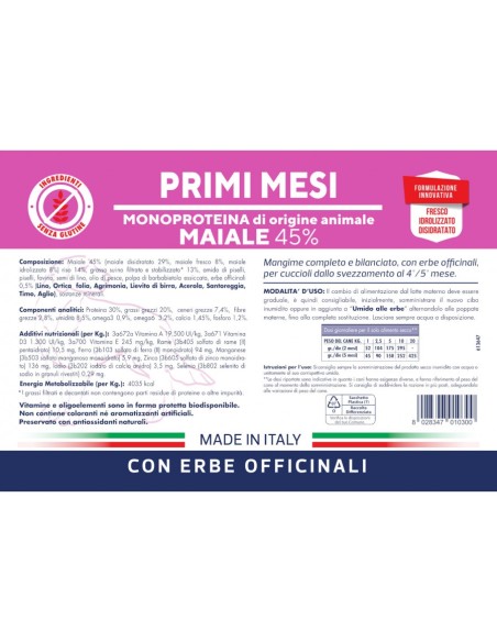 Vet Line Primi Mesi Maiale kg.3.Puppy.