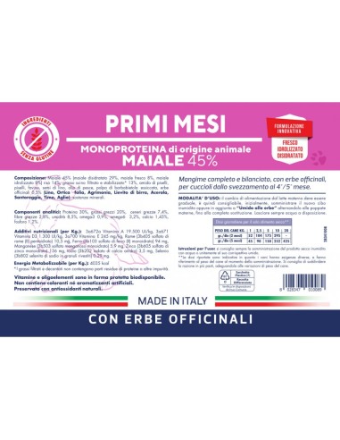 Vet Line Primi Mesi Maiale gr.800.Puppy