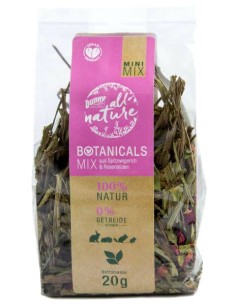 Bunny Botanicals Mix di Plantago lanceolata e fiori di rosa gr 20, Mangime per roditori 2