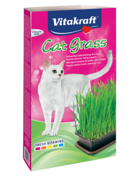 Vitakraft Cat Grass pregiata miscela di Semi gr.120. Snack Per Gatti .