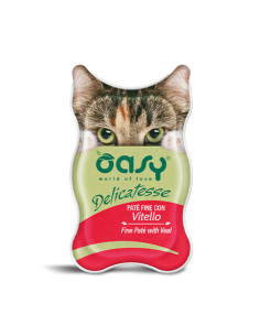 Oasi Delicatesse Pate' Con Vitello Gr.85. Cibo Umido Per Gatti . 2