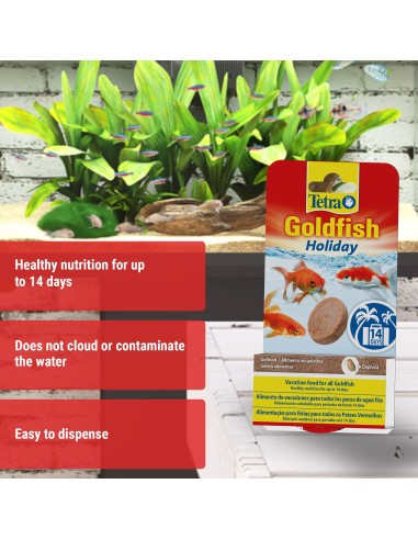 Tetra goldFishHoliday . Mangime per pesci.