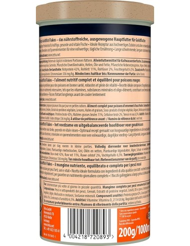 Tetra Goldfish Flakes ml 1000. Mangime Per Pesci