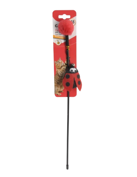 Gioco Cannetta Coccinella con Campanellino. Giochi Per Gatti.