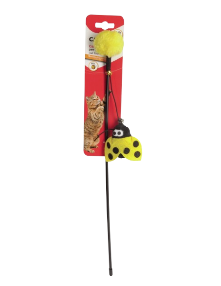 Gioco Cannetta Coccinella con Campanellino. Giochi Per Gatti.