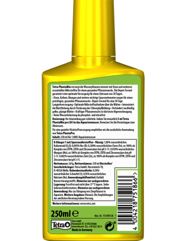 Tetra Plantamin 250 ml. Trattamento e Cura dell'acqua .