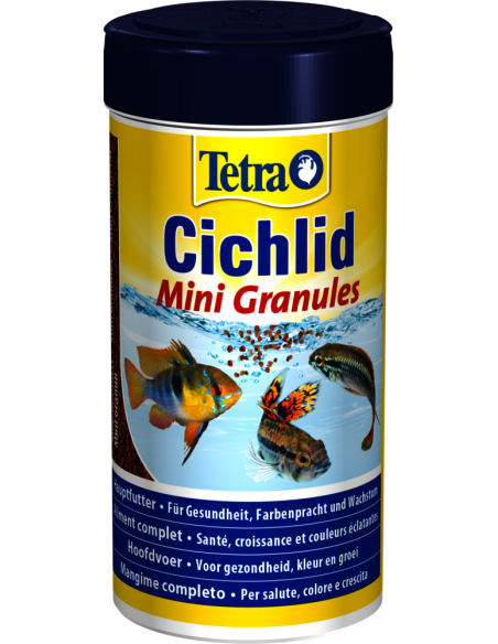 Tetra Cichlid Mini Granules Gr.110/Ml.250 Mangime per Pesci Tropicali